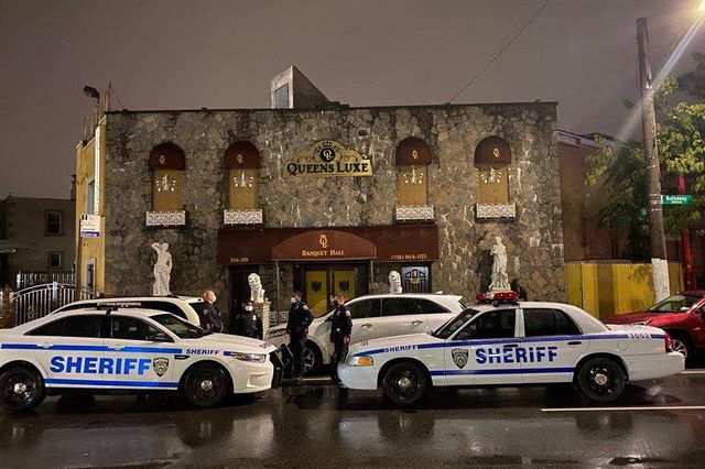 The Queens Luxe Banquet Hall, where the Sheriff's office busted up a 200-plus person gathering.